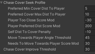 Offensive cover seeking profile